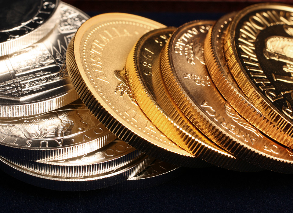 Compra e venda de moedas de ouro e prata 